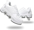 Double-Row Deform Wheel Automatic Walking Shoes - 2-in-1 Hidden Wheel
