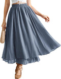 Scarlet Darkness Renaissance Maxi Skirt for Women - Flowing Soft