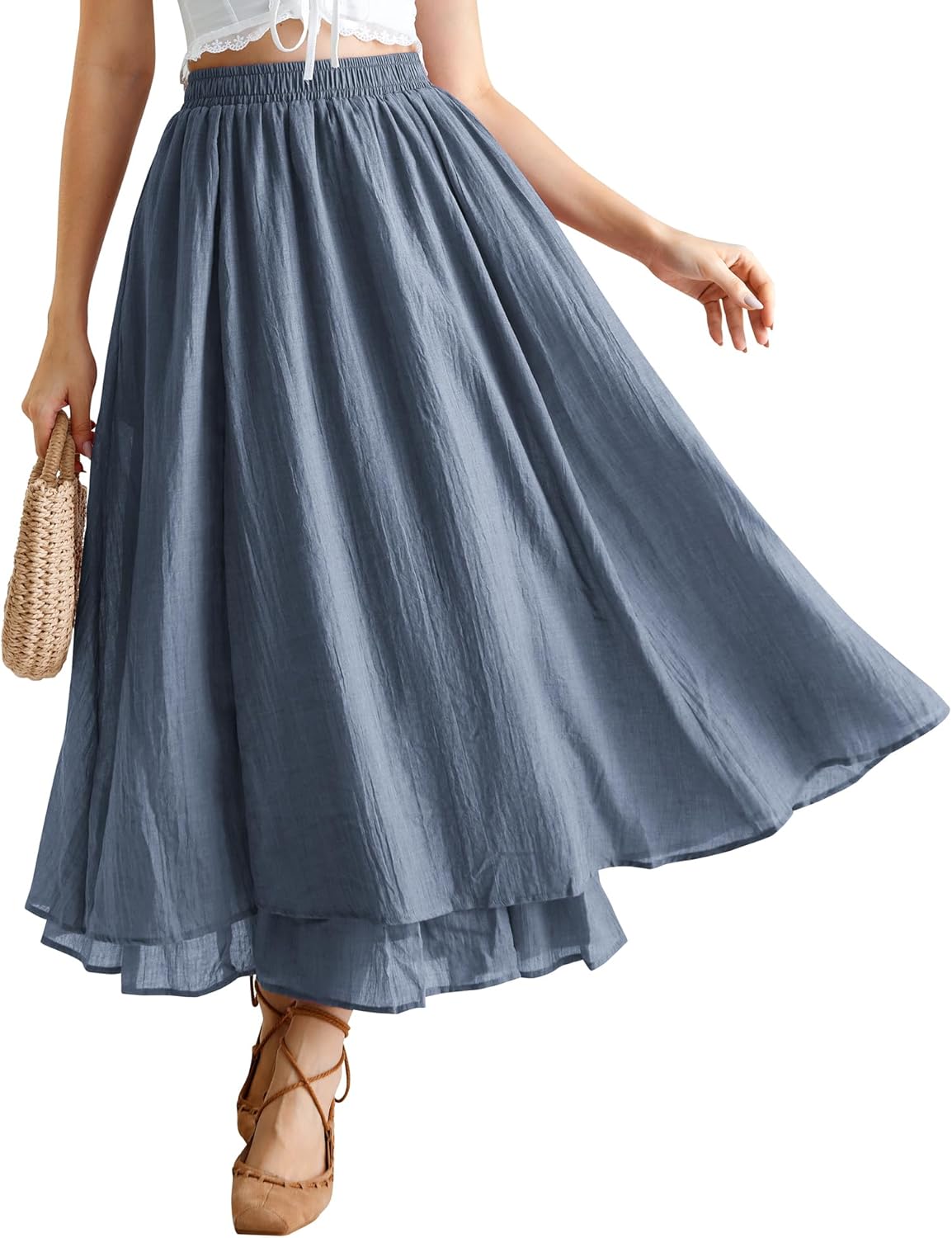 Scarlet Darkness Renaissance Maxi Skirt for Women with Pockets