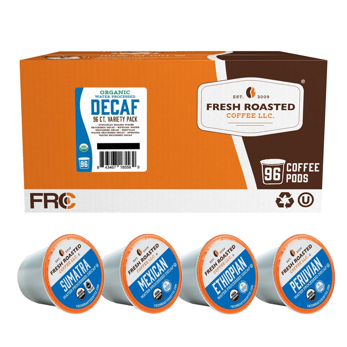 Organic Water-Processed Decaf Variety Pack - Fresh Roasted Coffee