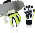 Chainsaw Gloves 12-Layer Left-Hand Protection - Goat Leather Fit