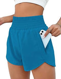 Women's High Waisted Running Shorts with Zipper Pocket - BMJL