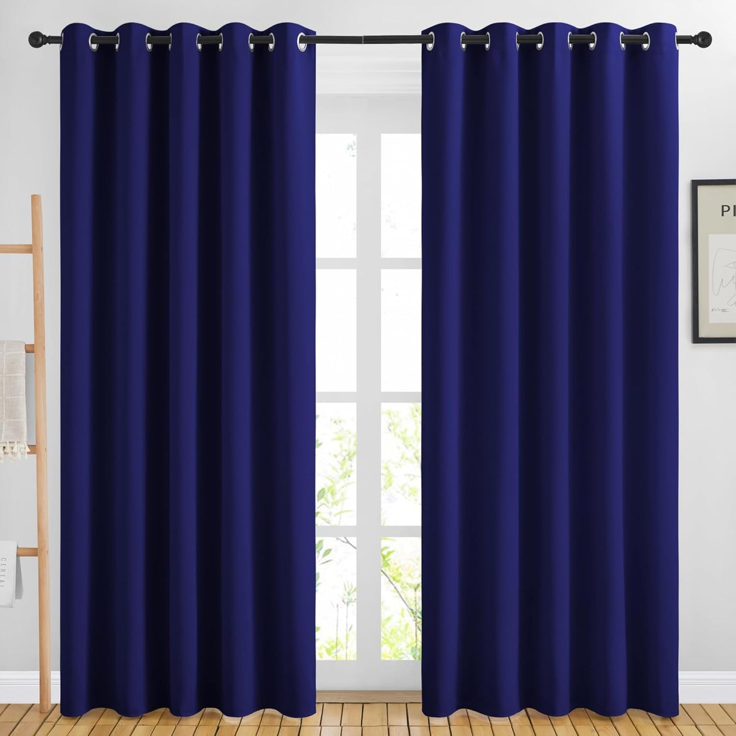 NICETOWN Blackout Curtains Panels for Bedroom - Elegant Navy Blue