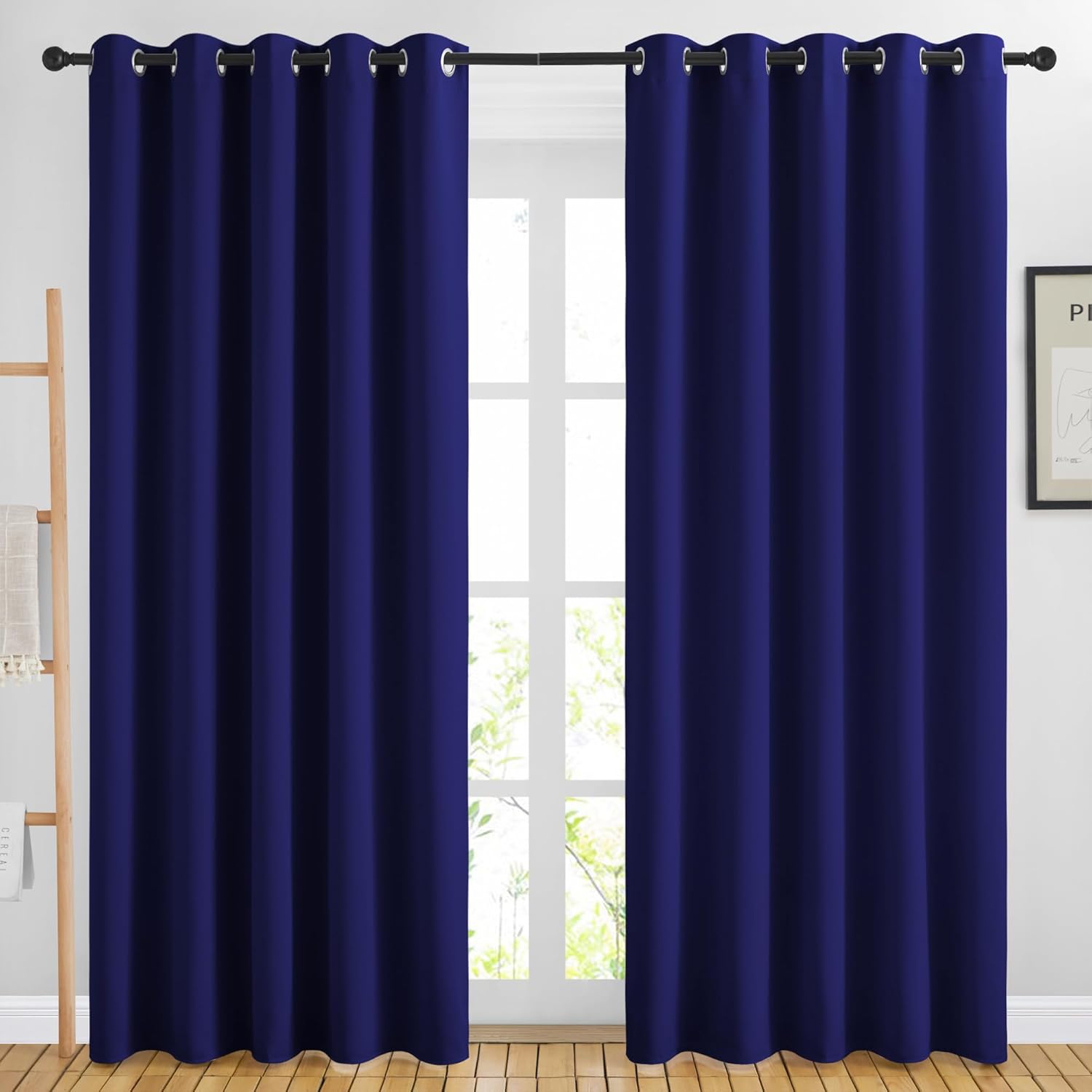 NICETOWN Blackout Curtains Panels for Bedroom - Elegant Navy Blue