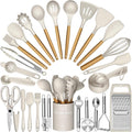 Umite Chef Silicone Kitchen Utensil Set, 34PCS - Heat Resistant