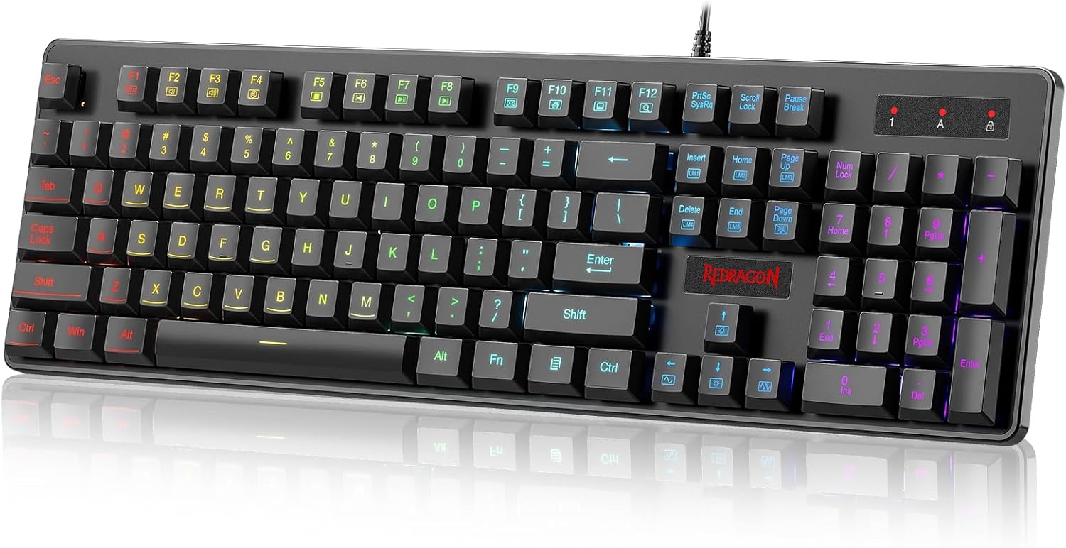 Redragon K509 RGB Gaming Keyboard: Low-Profile Quiet Keys!
