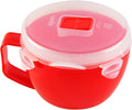 Home-X Ramen Microwave Bowl - Easy Locking Clips, 32oz