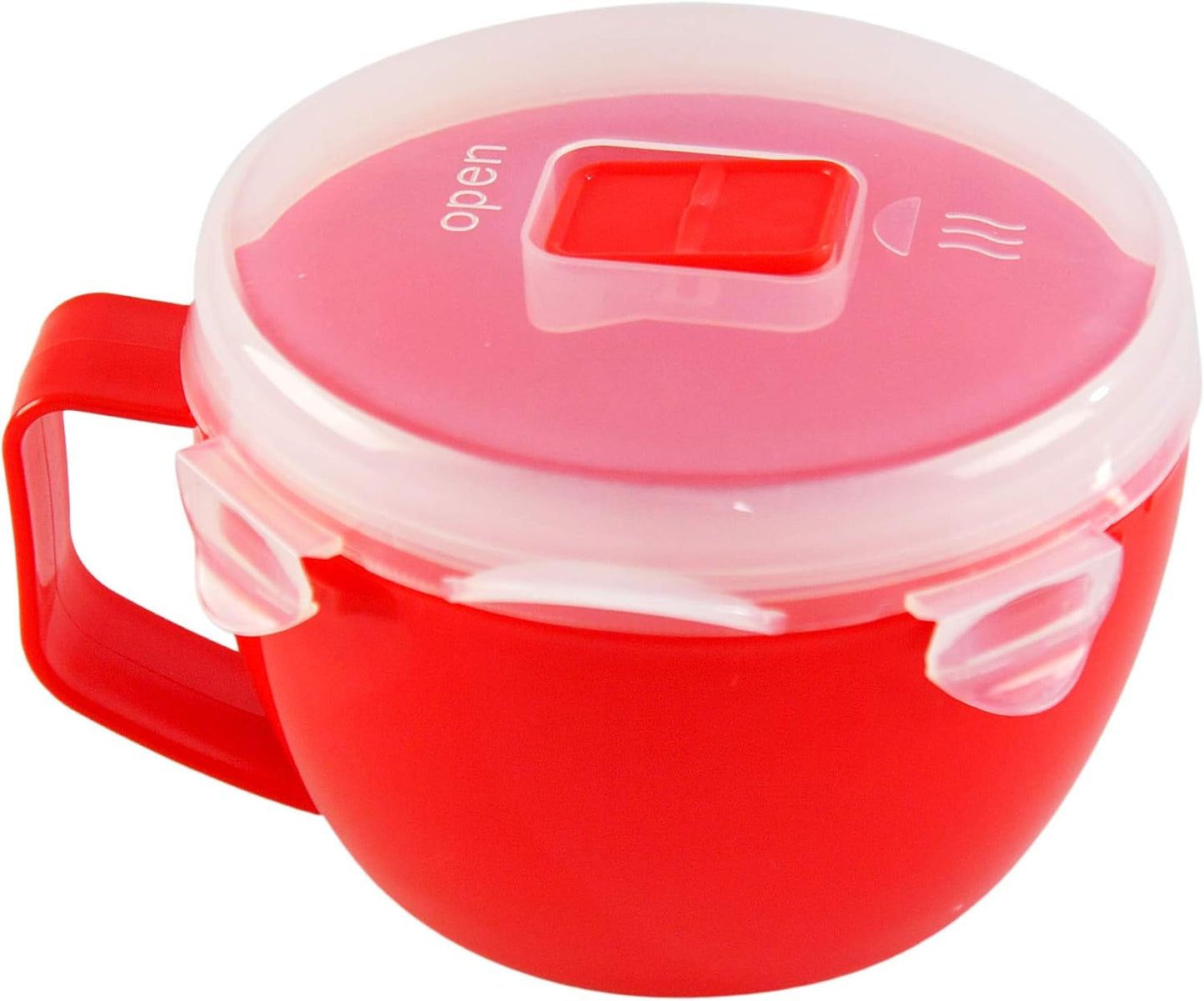 Home-X Ramen Microwave Bowl - Easy Locking Clips, 32oz