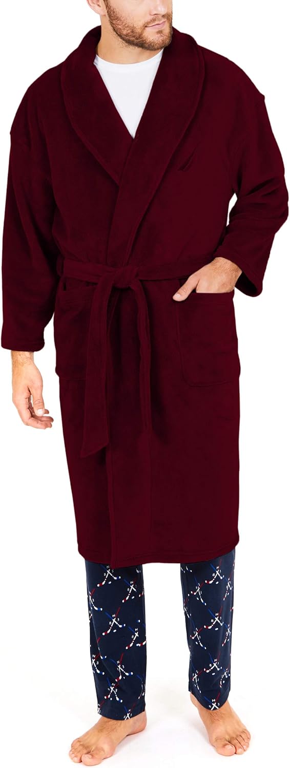 Nautica Tweed Plush Hooded Robe for Ultimate Comfort and Style