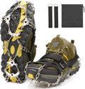 Ice Snow Grips Traction Cleats with 19 Stainless Steel Spikes - Secure