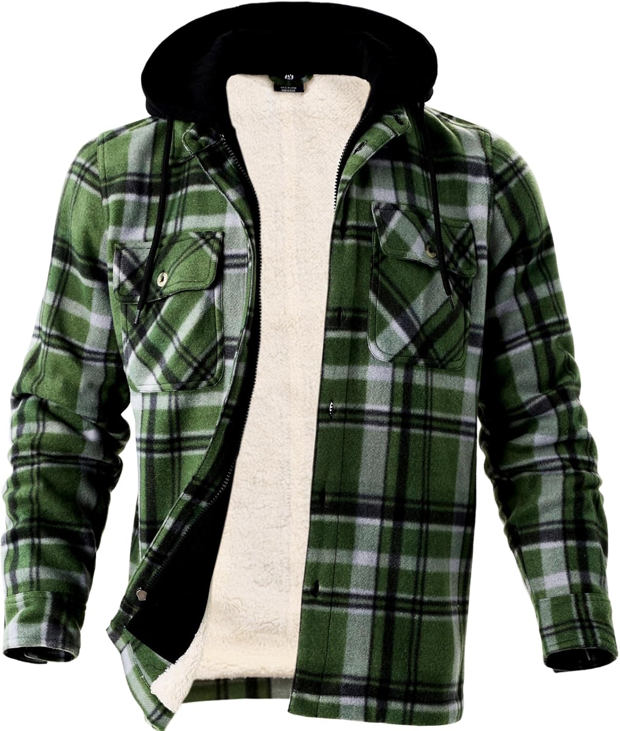 Yasumond Hoodies for Men Heavy Sherpa Lined Winter Coats