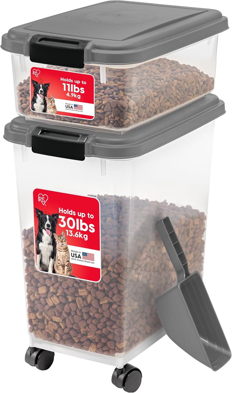 Airtight Pet Food Storage Container Combo for Freshness and Ease