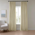 120in Velvet Room Darkening Curtain Panel - Au Lait Creme