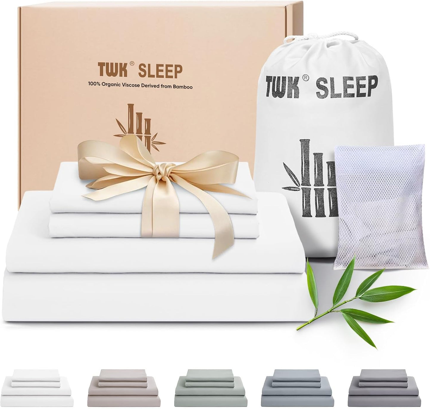 TWK Luxury Sheet Set - 100% Viscose Bamboo Bedding Sheets