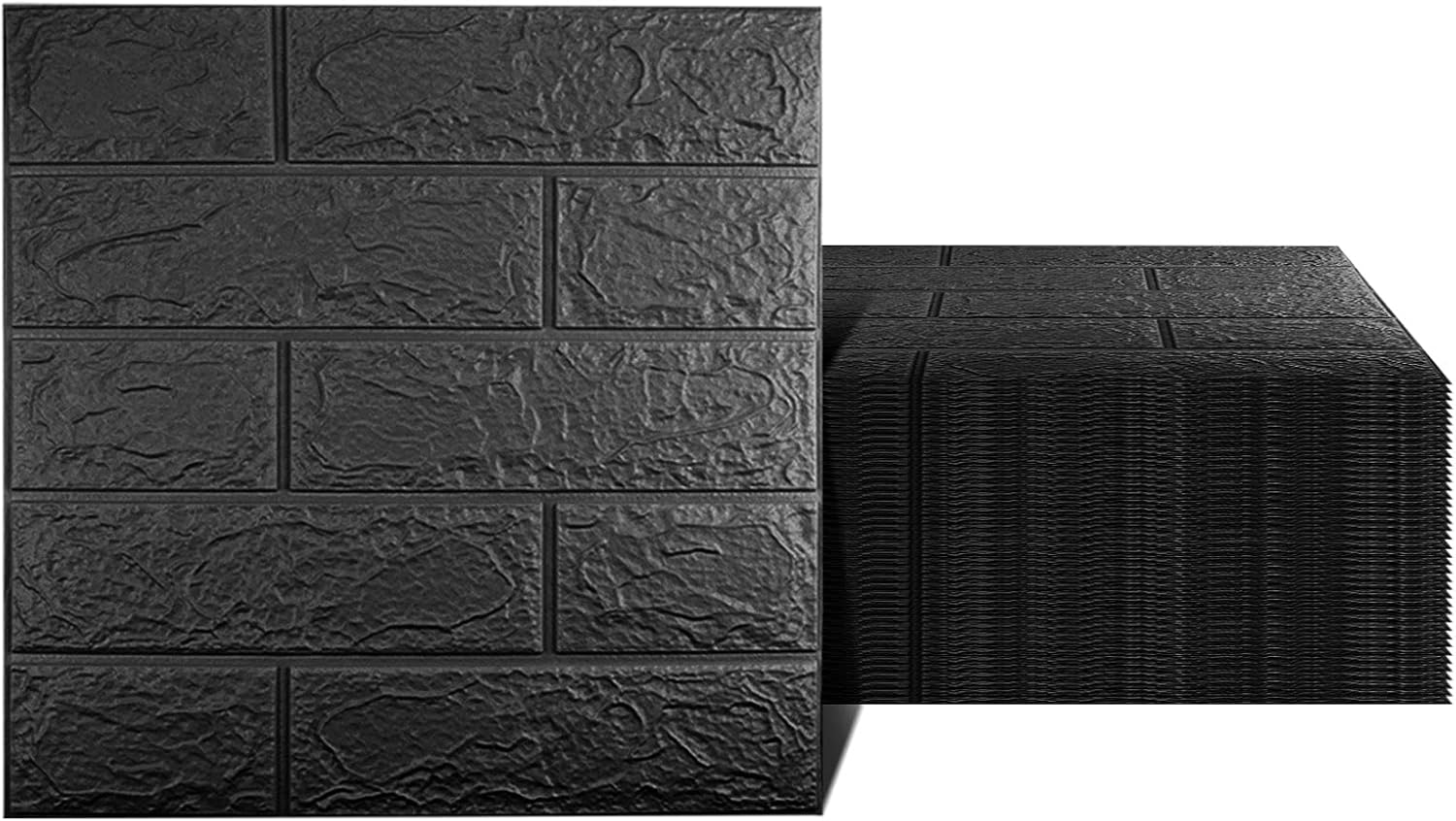 40 PCS Black 3D Wall Panels for Stunning Interior Decor