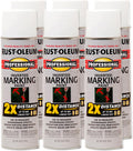 Distance Inverted Marking Spray Paint 6-Pack - Fast Drying White