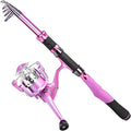 Fishing Rod and Reel Combos for Women - Pink Telescopic Starter Kit