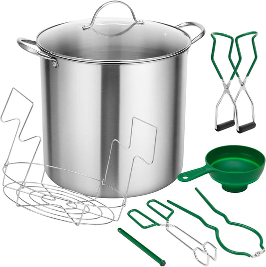 21.5Qt Water Bath Canner with Glass Lid for Easy Canning