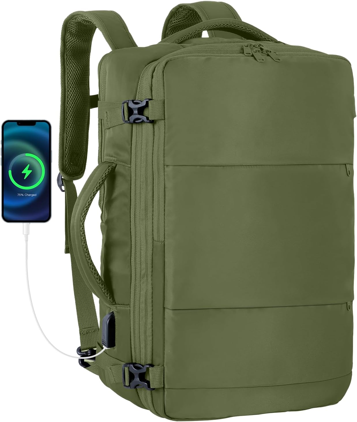 Expandable Weekender Bags Carryon Travel Backpack with USB Port