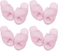 Newcotte 4 Pairs Women's Fuzzy Bridesmaid Slippers - Soft Open Toe