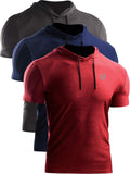 Men's Dry Fit Performance Athletic Shirt with Hood - Lightweight Fit