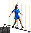 Agility Training Poles 6 Pack 5 ft Adjustable Speed Poles - Portable
