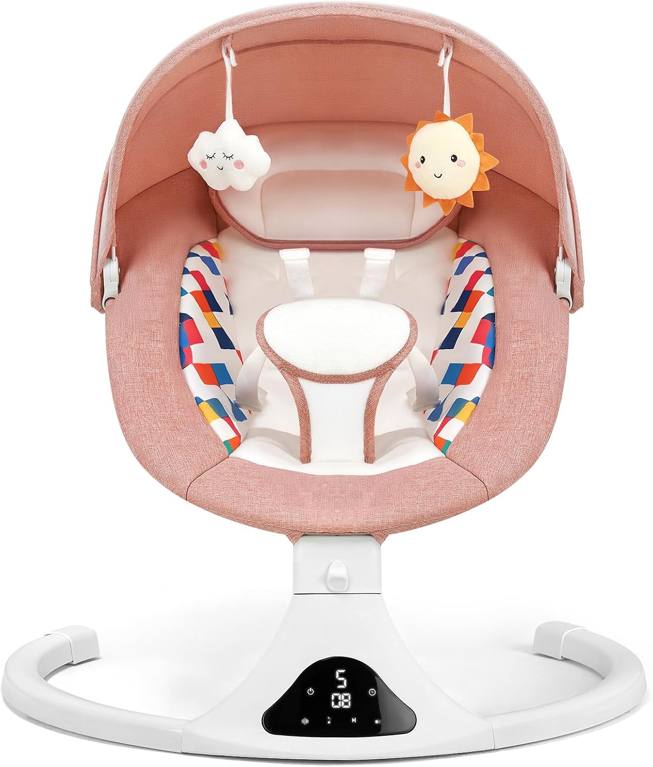 Baby Swings for Infants with 5 Speeds and Bluetooth Control