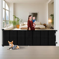 150 in Retractable Baby Gates 34 in Tall - Extra Wide Safety Gate