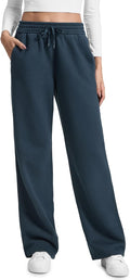 Cotton Fleece Lined Sweatpants Women 30in Inseam - Warm Straight Leg