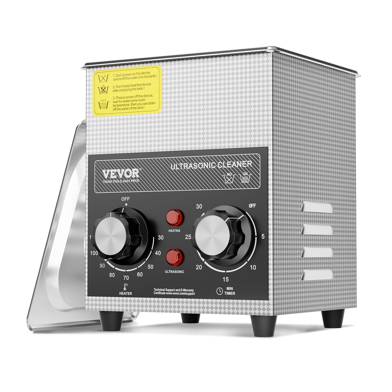 VEVOR 2L Sonic Cleaner with Heater for Professional Cleaning