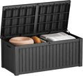 152 Gallon Deck Box Waterproof Resin Outdoor Storage - Spacious