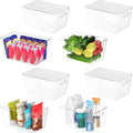 Clear Stackable Storage Bins 13x7.4x7 in 8PK - Stackable Pantry