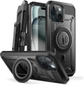 iPhone 15 Case with Stand - Military-Grade MagSafe Compatible