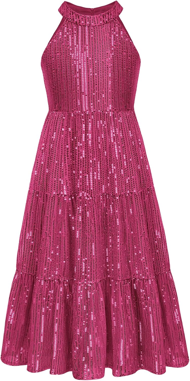 Elegant Girls Sequin Dress for Parties and Special Occasions