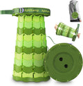 Light Green Retractable Folding Stool - Collapsible 400 lb Portable