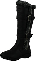 Forever Link Women's Klein-70 Mid-Calf Slouch Buckle Flat Boot