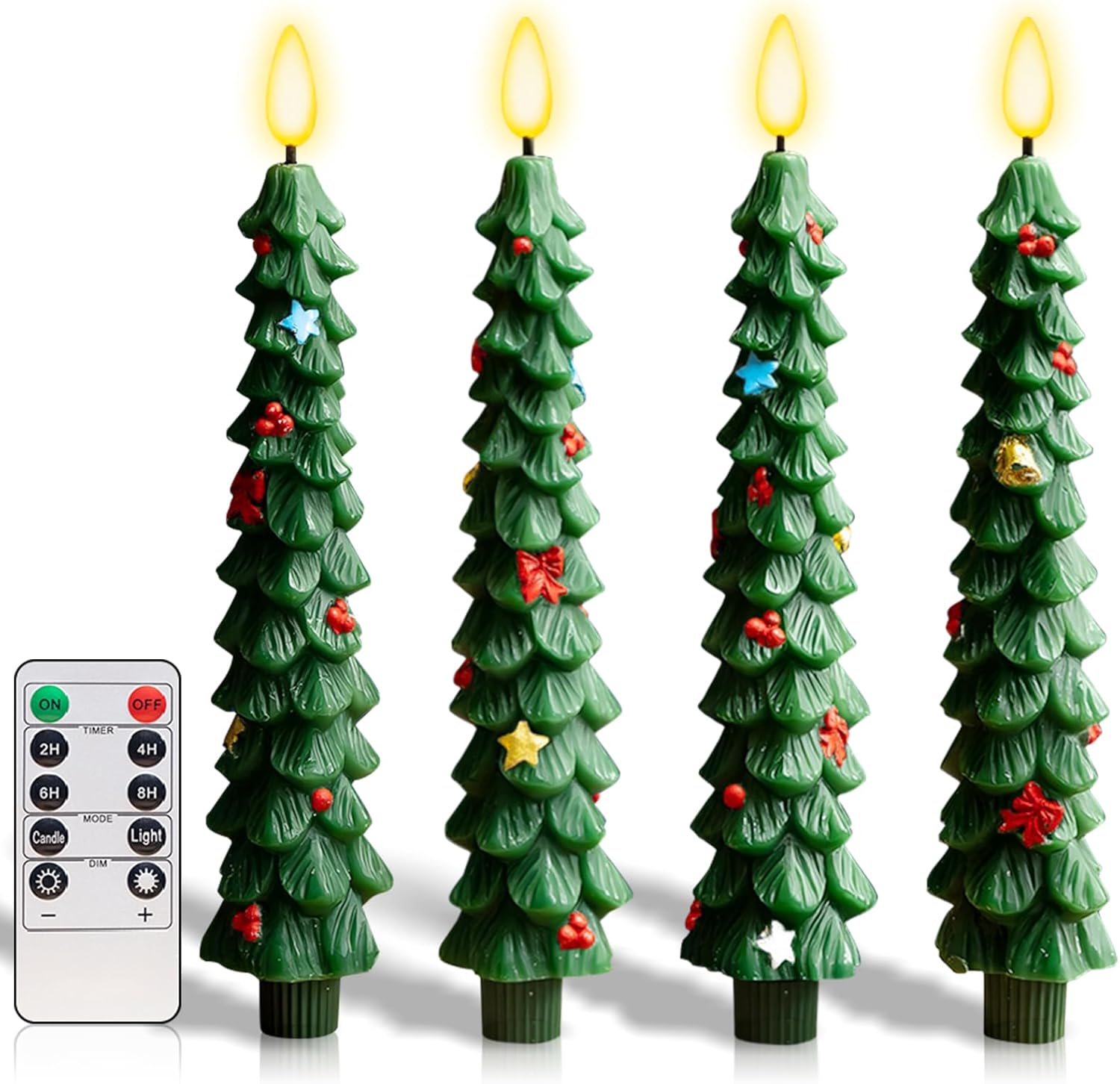 Flameless Christmas Tree Candles with Remote for Safe Decor