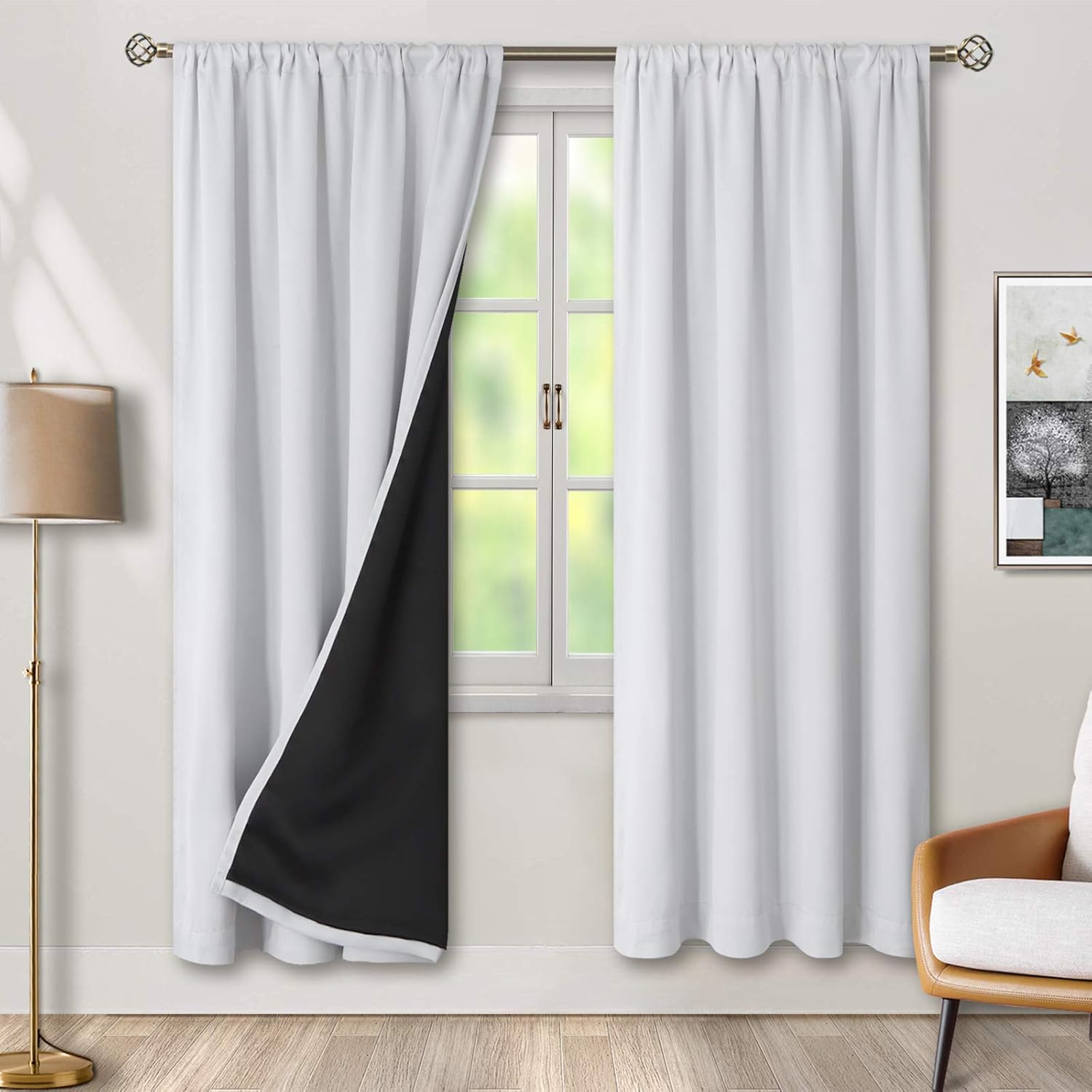 BGment Full Blackout Curtains for Living Room, 72 Inch Length