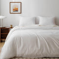 King Size Egyptian Cotton Duvet Cover Set Pure White - Sateen Soft