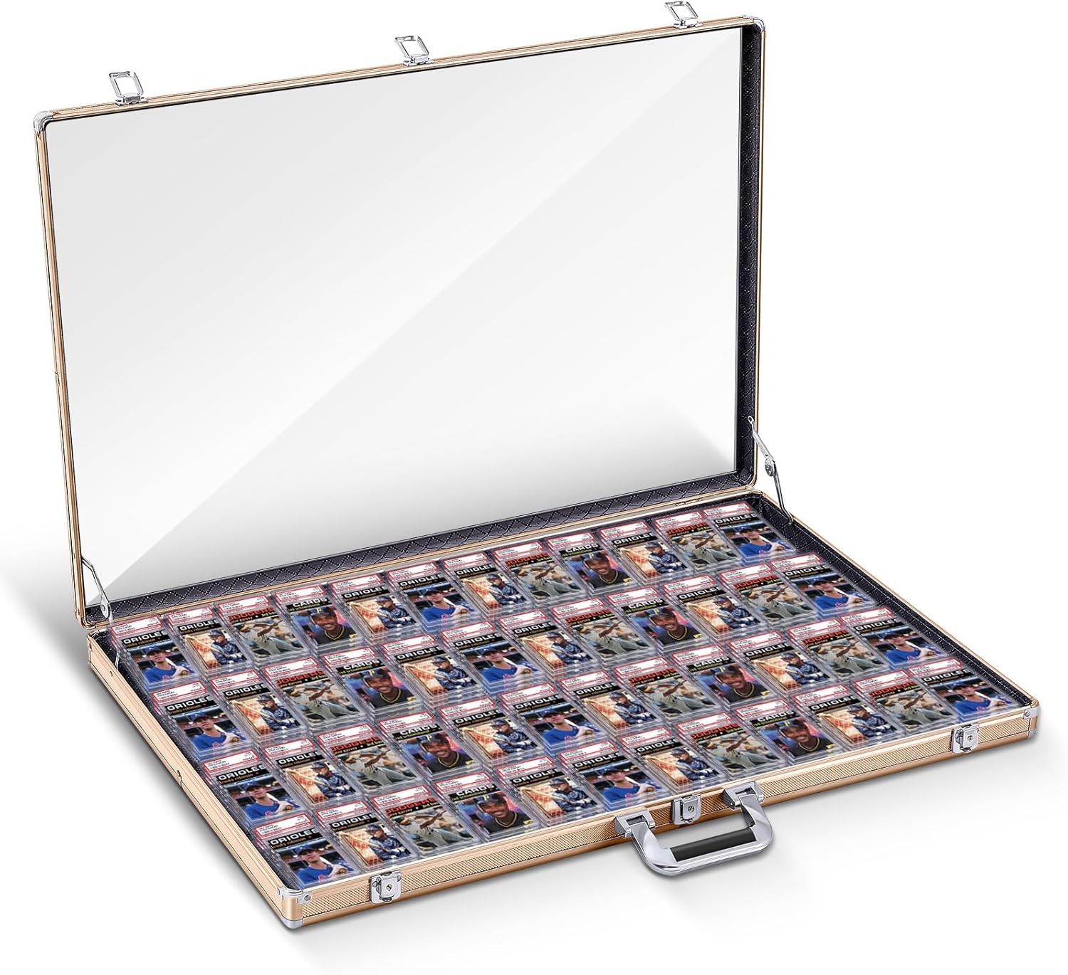 Portable Aluminum Sports Card Display Case for Collectibles