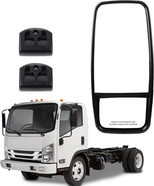 Dasbecan Driver Side Mirror for 2008-2023 ISUZU NPR Series