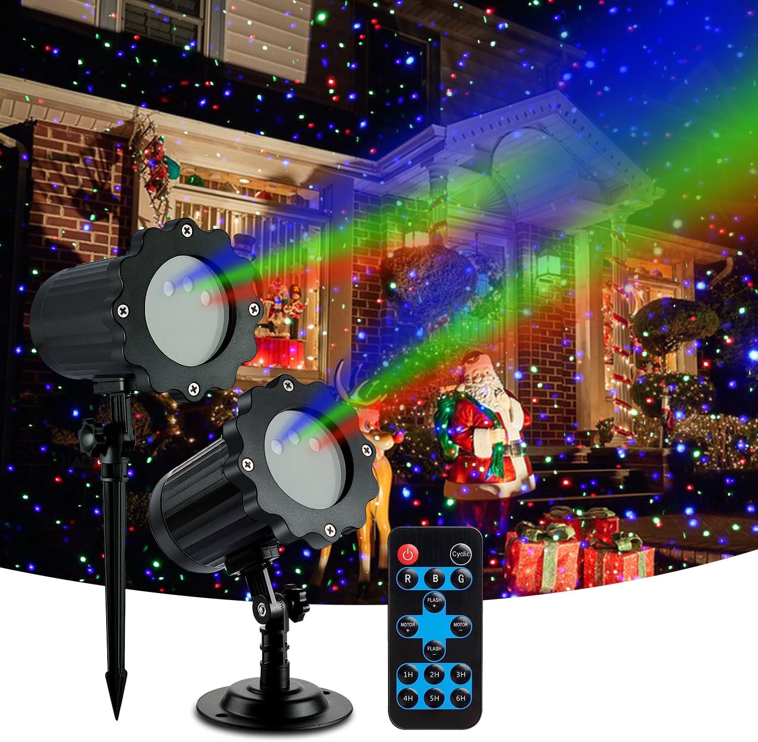 SUNYAO Laser Star Projector - Vibrant 3-Color Show