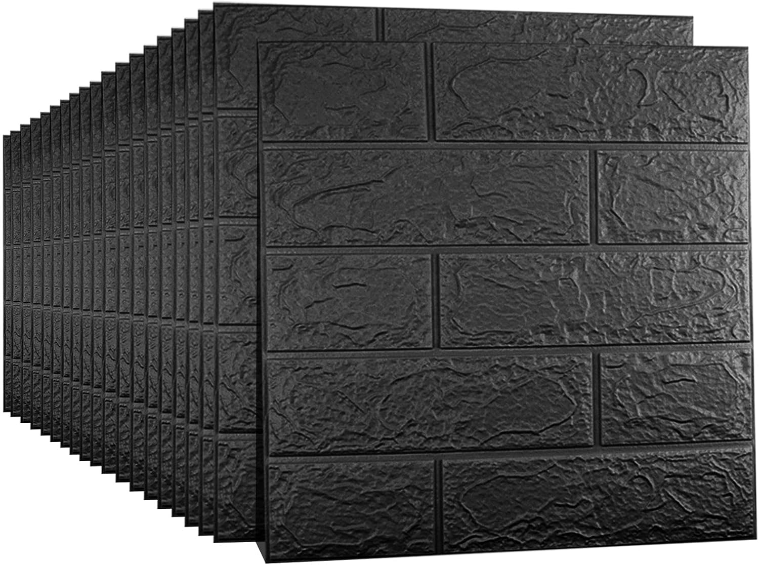 20 PCS Black 3D Wall Panels for Stunning Home Decoration
