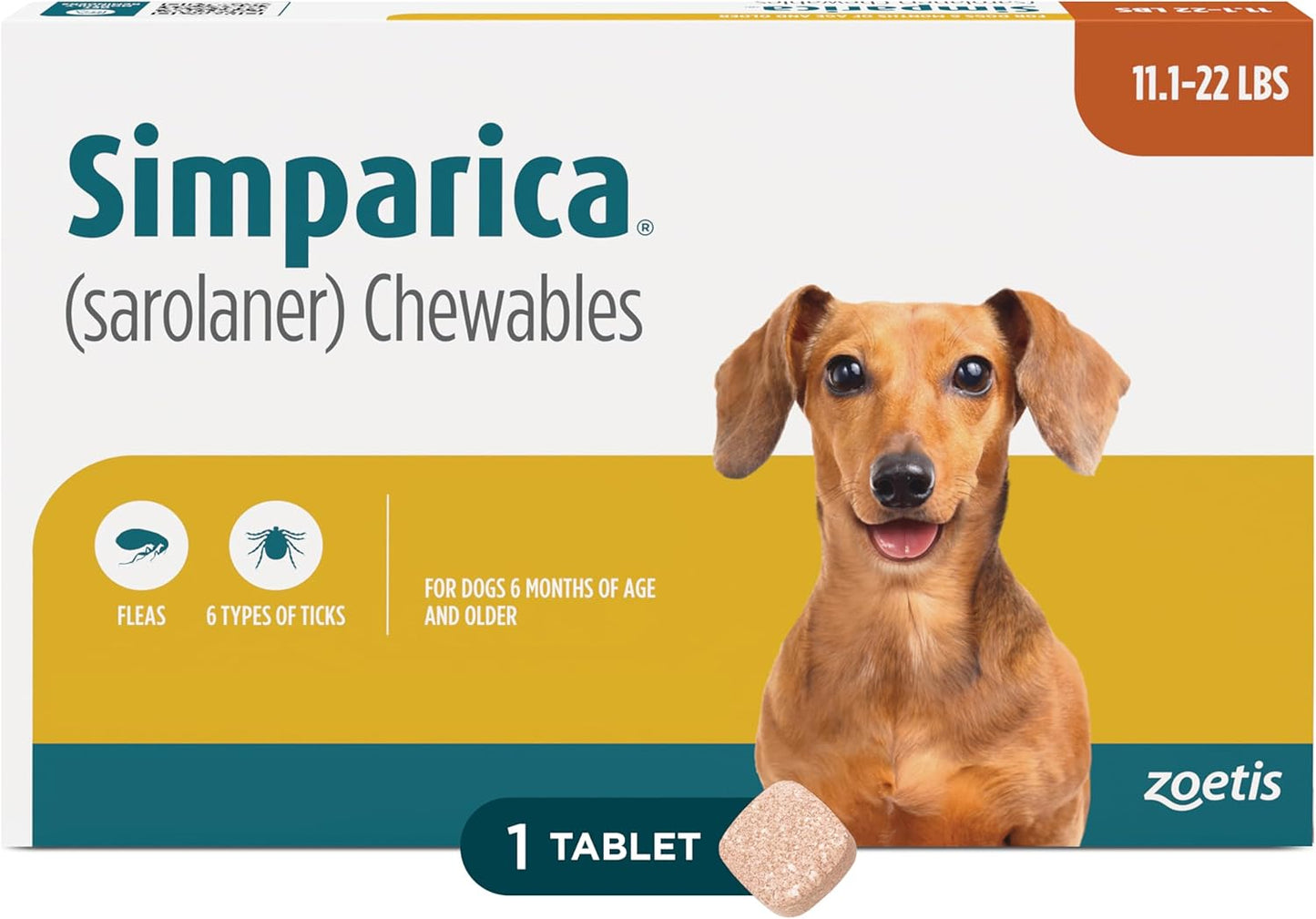 Simparica Chewables for Dogs - 35-Day Flea and Tick Defense