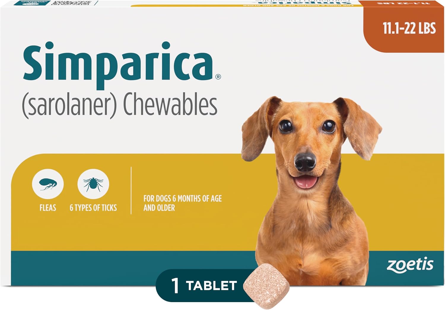 Simparica Chewables for Dogs - 35-Day Flea and Tick Defense