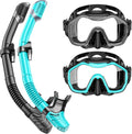 Snorkeling Gear for Adults Kids - Dry-Top Panoramic Mask