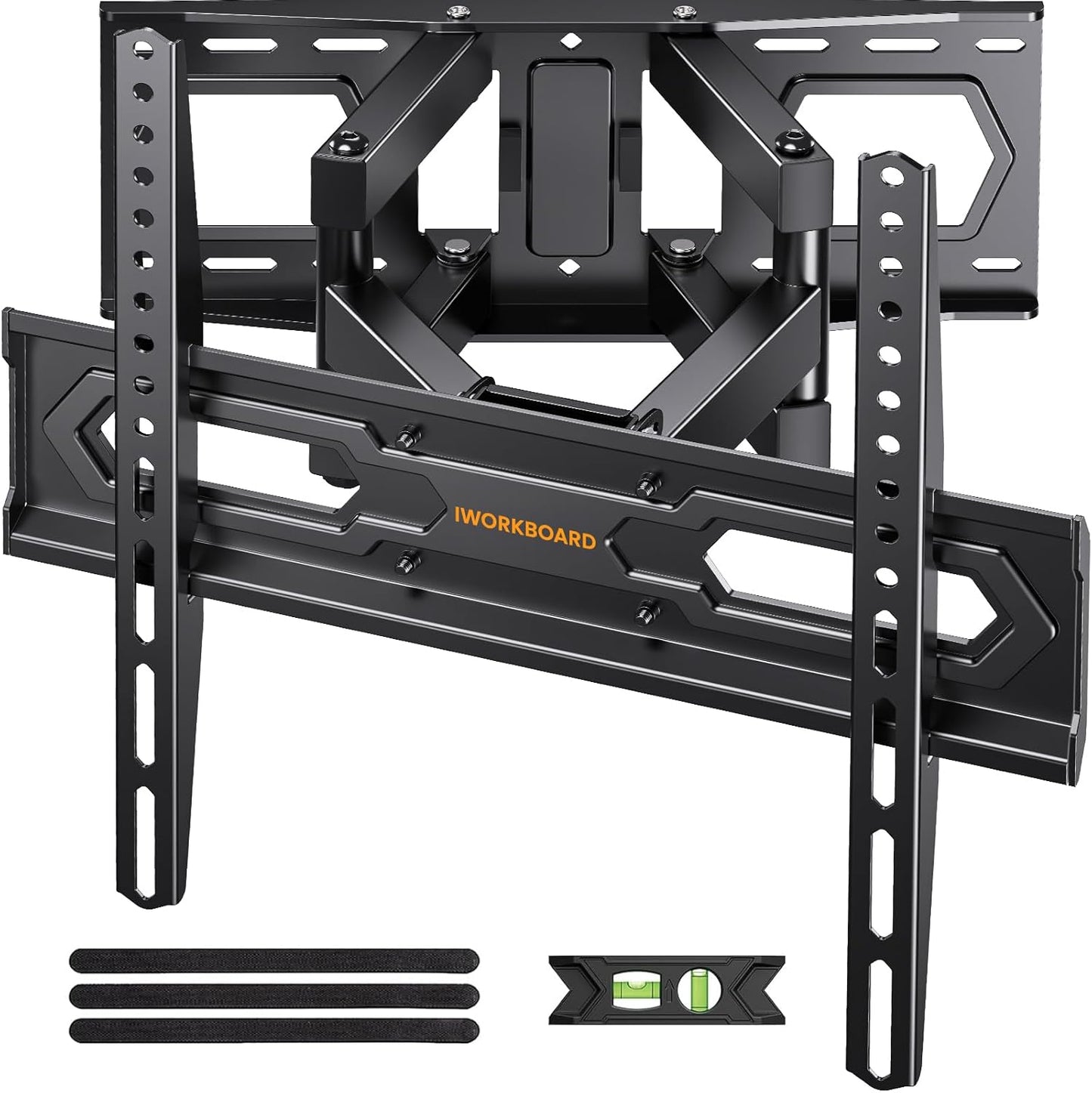 Full Motion 32-65 TV Wall Mount - Dual Arm Tilt Swivel - Max VESA 400x400mm