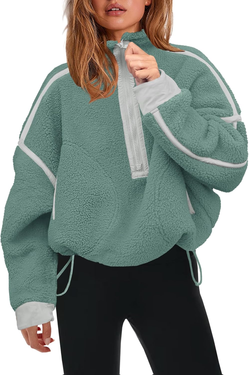 Panadila Womens Half Zip Sherpa Fleece Pullover Review