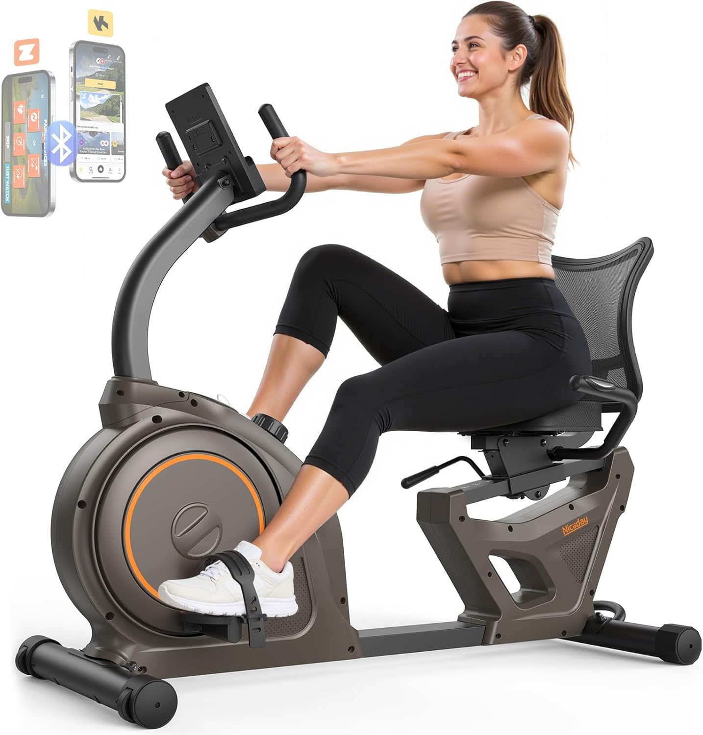 Niceday Recumbent Exercise Bike for Home with 400LBS Capacity