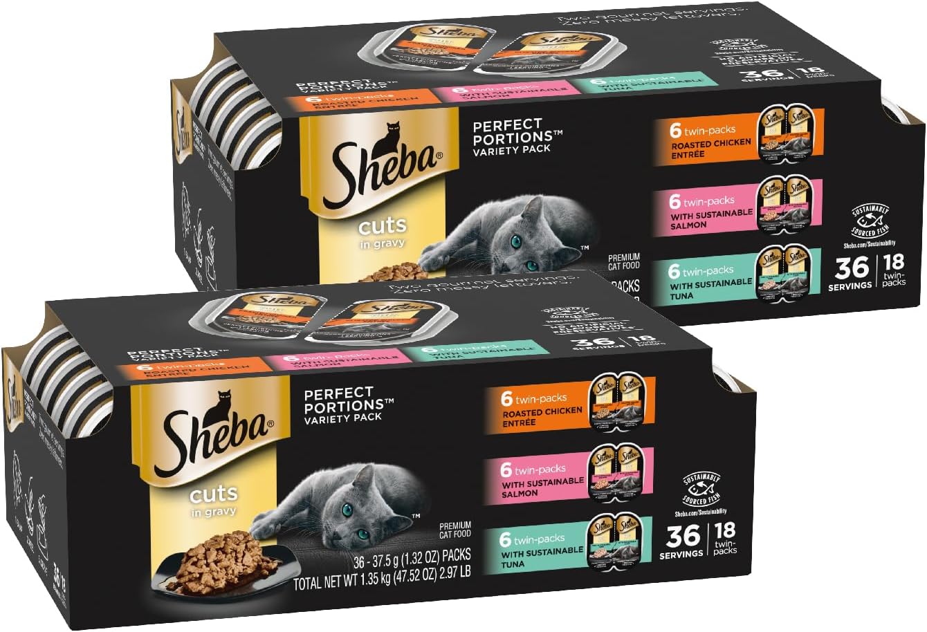 Sheba Perfect Portions Wet Cat Food Cuts in Gravy Variety Pack